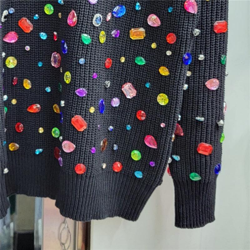 Beaded Oversized Sweater - ODDSALTBoutique