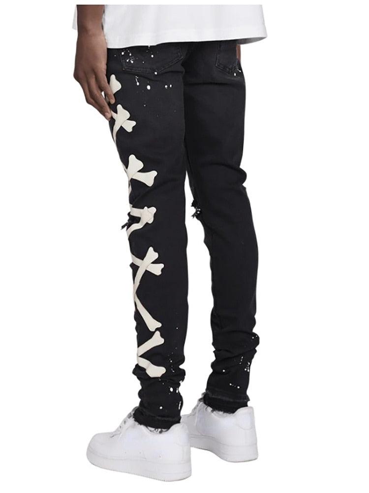 Skull and Bone Slim Jeans - ODDSALTBoutique