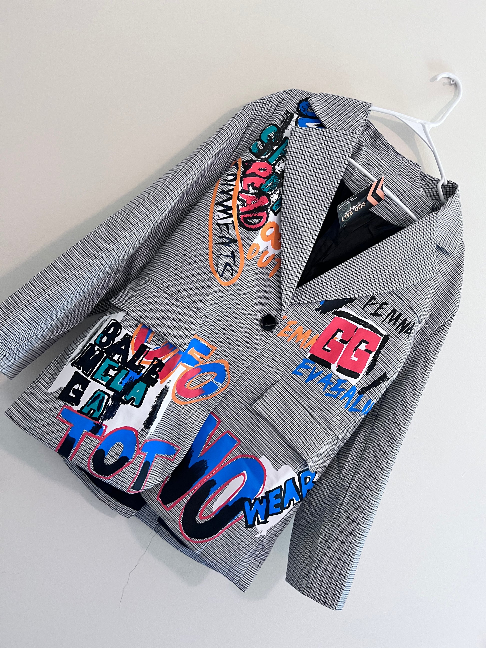 Graffiti Suit Jacket - ODDSALTBoutique