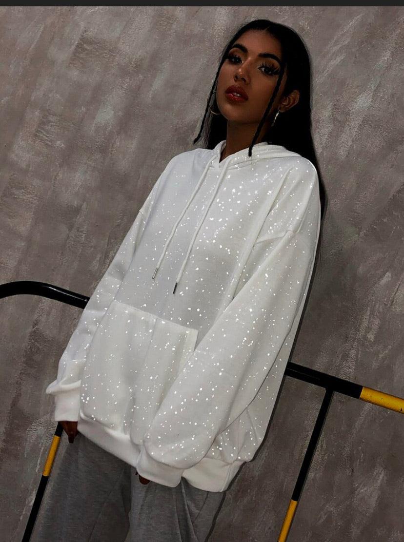 Dance in the Night Oversized Sparkle Hoodie - ODDSALTBoutique