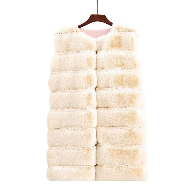 Womens Faux Fur Puffy Vest - ODDSALTBoutique
