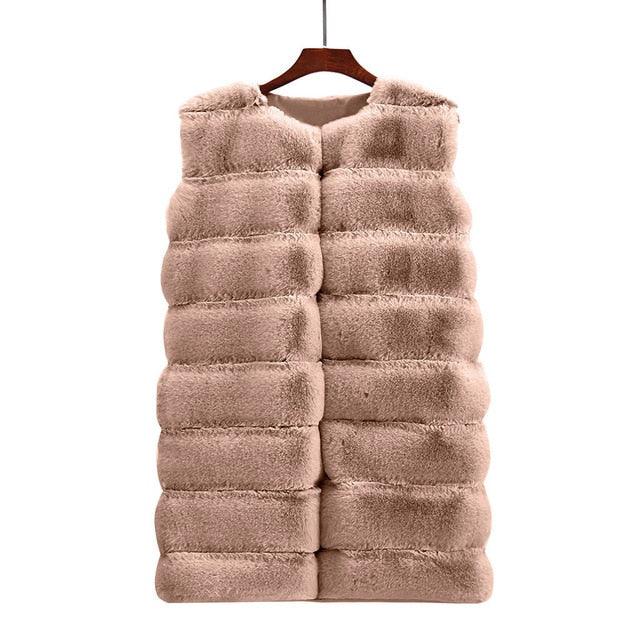 Womens Faux Fur Puffy Vest - ODDSALTBoutique