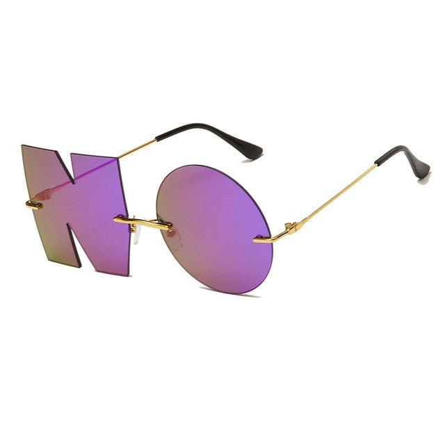 The Kitty Said 'NO' Rimless Sunglasses (not customized) - ODDSALTBoutique