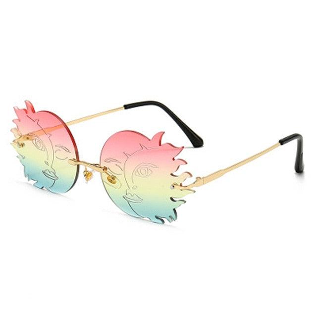 Stars and Moons Shaped Rimless Sunglasses (not customized) - ODDSALTBoutique