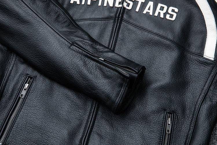 Vintage 100% Leather AStars Moto Jacket - ODDSALTBoutique