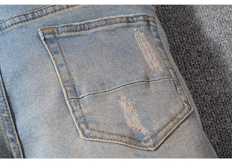 Men Retro Denim Distressed Jeans - ODDSALTBoutique
