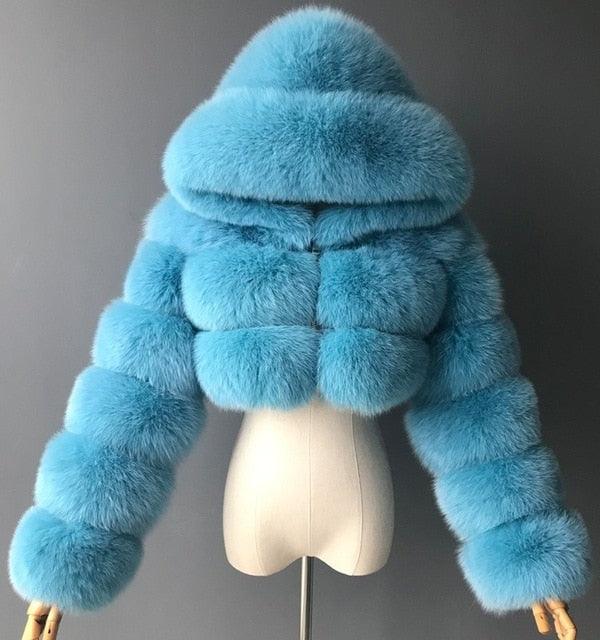 Faux Fur Cropped Bubble Jacket – ODDSALTBoutique