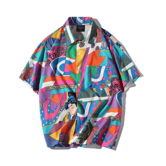 Men Abstract Button Down - ODDSALTBoutique