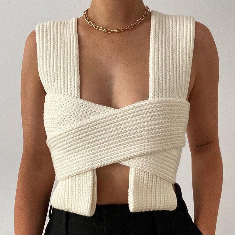 Knit Crossover Top - ODDSALTBoutique
