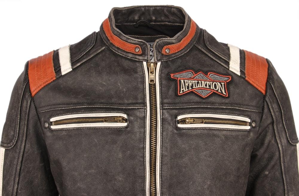 Vintage  Motorcycle 100% Leather Jacket - ODDSALTBoutique