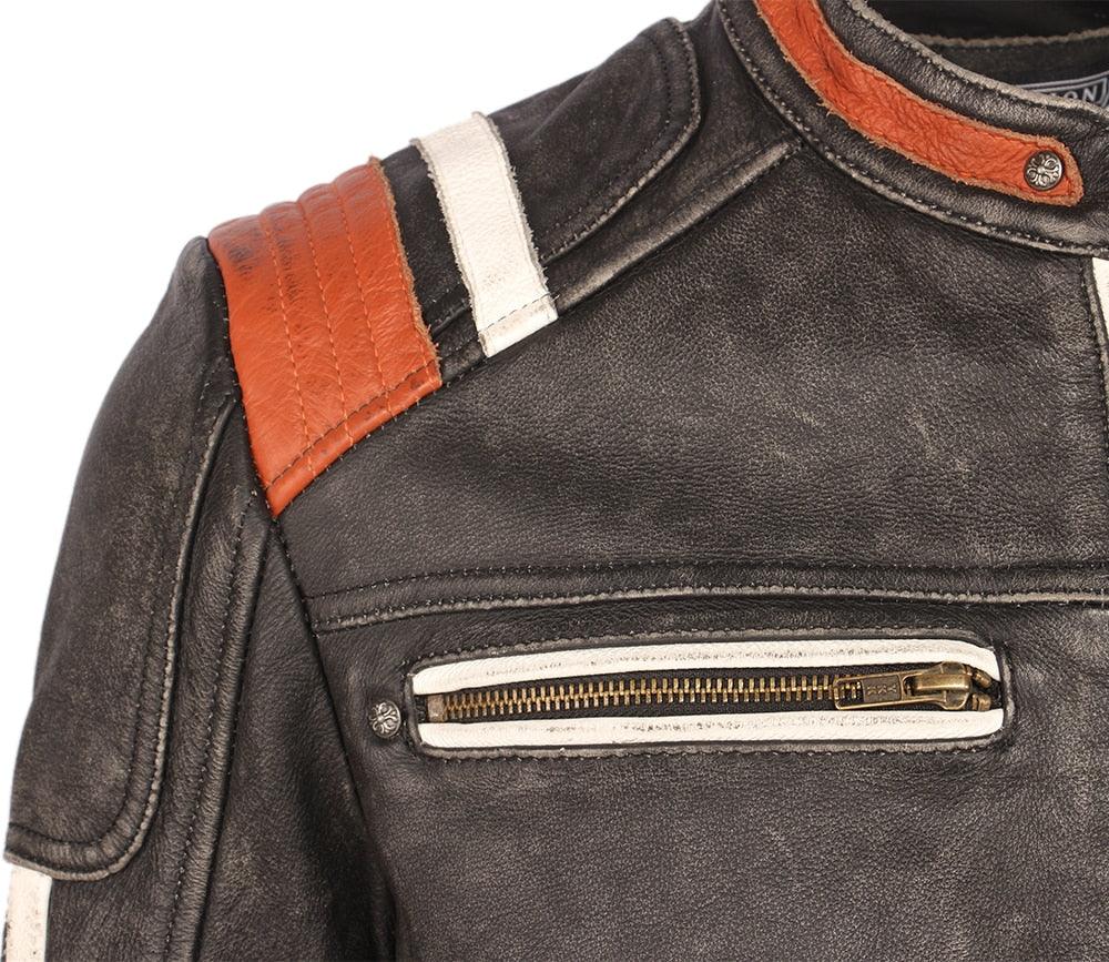 Vintage  Motorcycle 100% Leather Jacket - ODDSALTBoutique