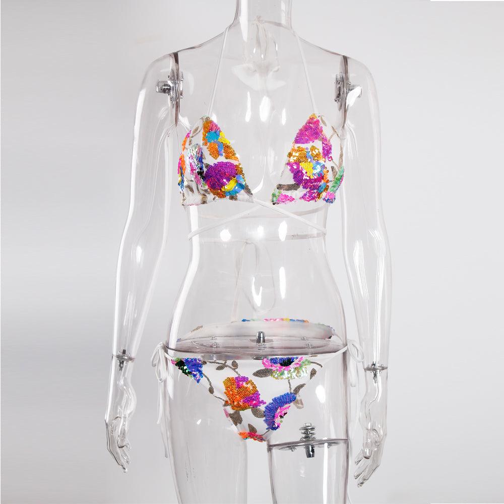 Sequin Two Piece Bikini - ODDSALTBoutique