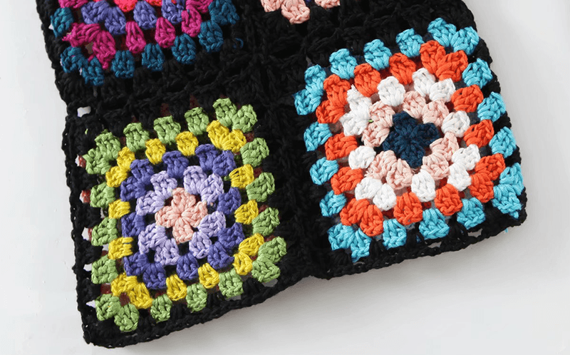 Retro Handmade Crochet Motif Pants - ODDSALTBoutique