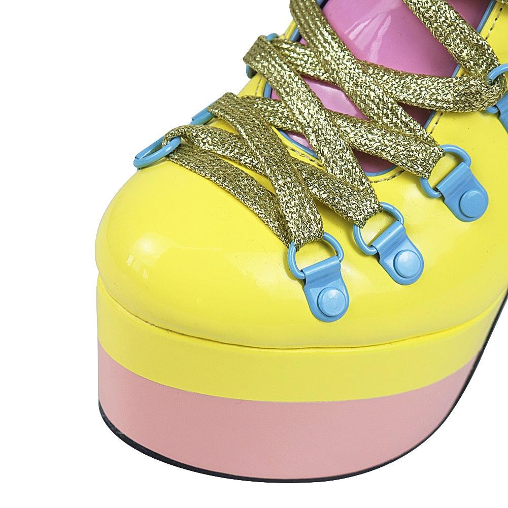 Cupcake Vibes Platform Ankle Boots - ODDSALTBoutique