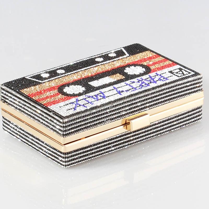 80's rock Bling Cassette Clutch - ODDSALTBoutique