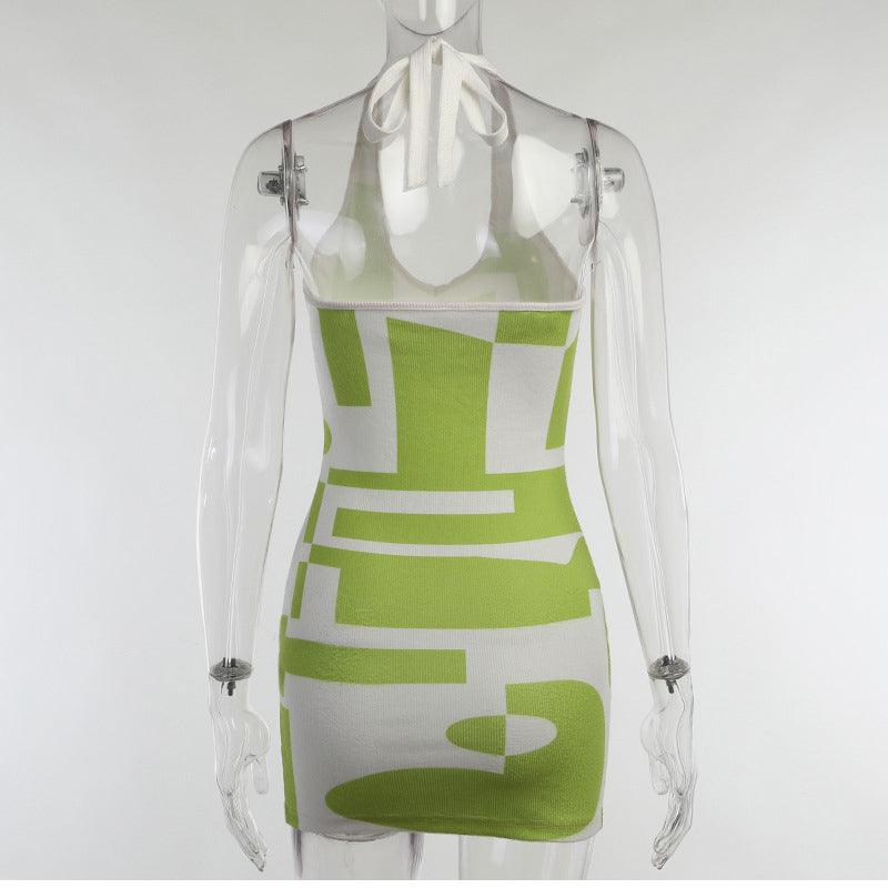 Mod Color-block Halter BodyCon Dress - ODDSALTBoutique