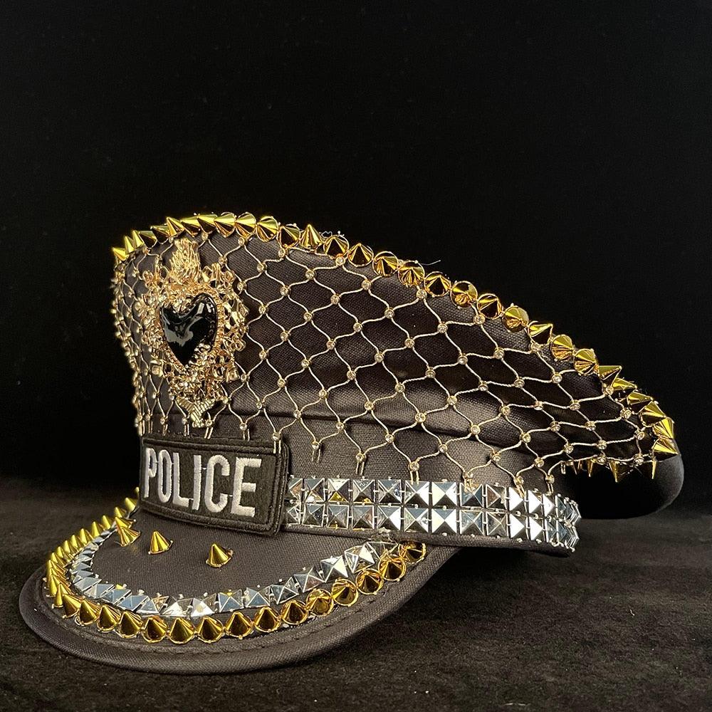 Police Me Captain Bling Hat - ODDSALTBoutique