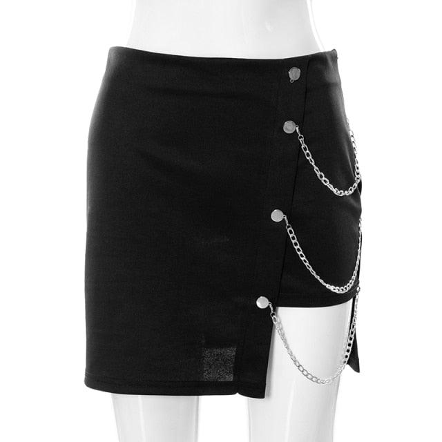 Asymmetrical Chained Prep skirt - ODDSALTBoutique