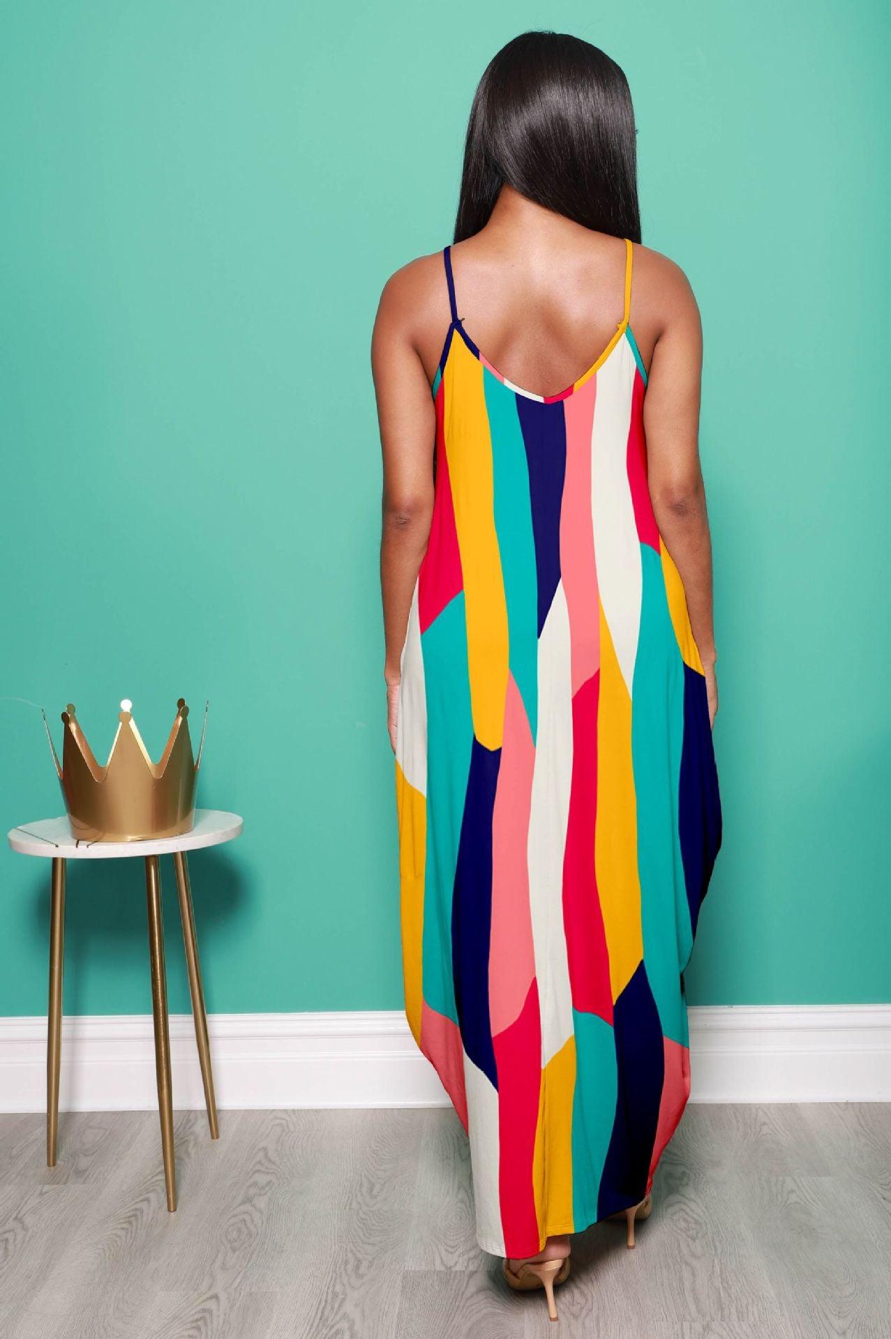 Abstract Collection- Summer Bohemian Pocket Dress - ODDSALTBoutique